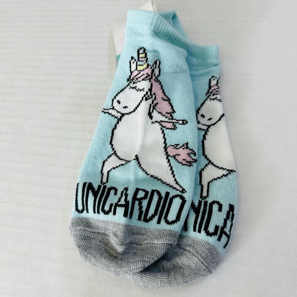Xhilaration Unicardio Unicorn Low Cut Socks 1 Pair Size 4-10 Mint Green NEW!